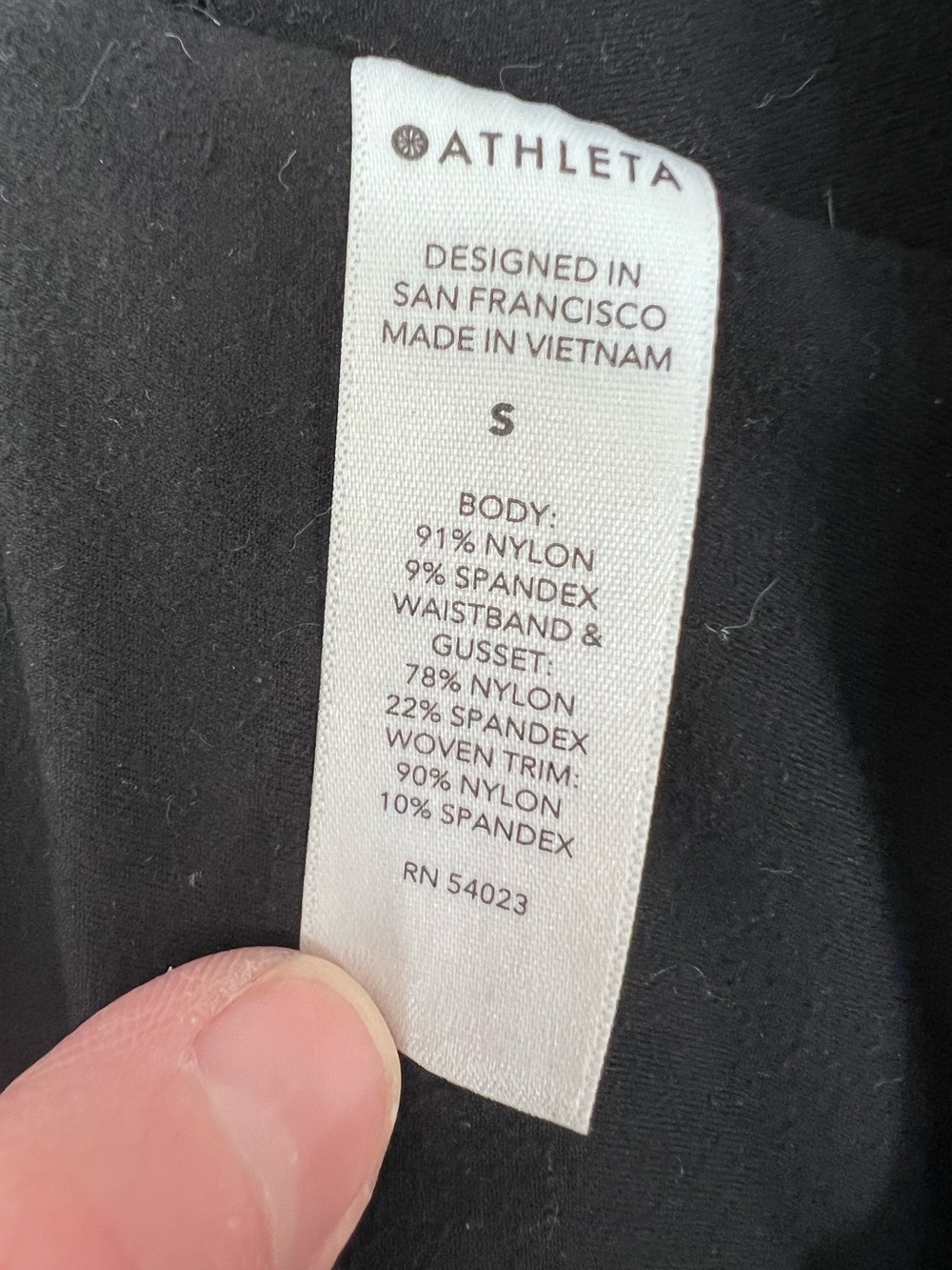 Athleta Peak Hybrid Fleece Tight Legging Black Hiking Size Small - Picture 9 of 10